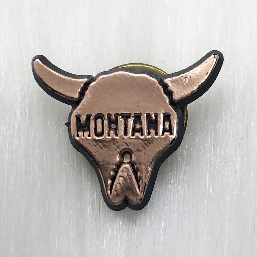 🔮 5/$25 Vintage Montana Cattle‎ Pin